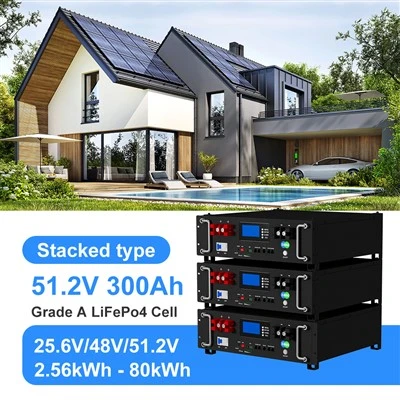 Zbpower stackable 51.2v 300ah lithium baterai 6000 siklus umur 15kwh